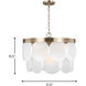 Sean Lavin Mellita 6 Light 21 inch Satin Brass Pendant Ceiling Light