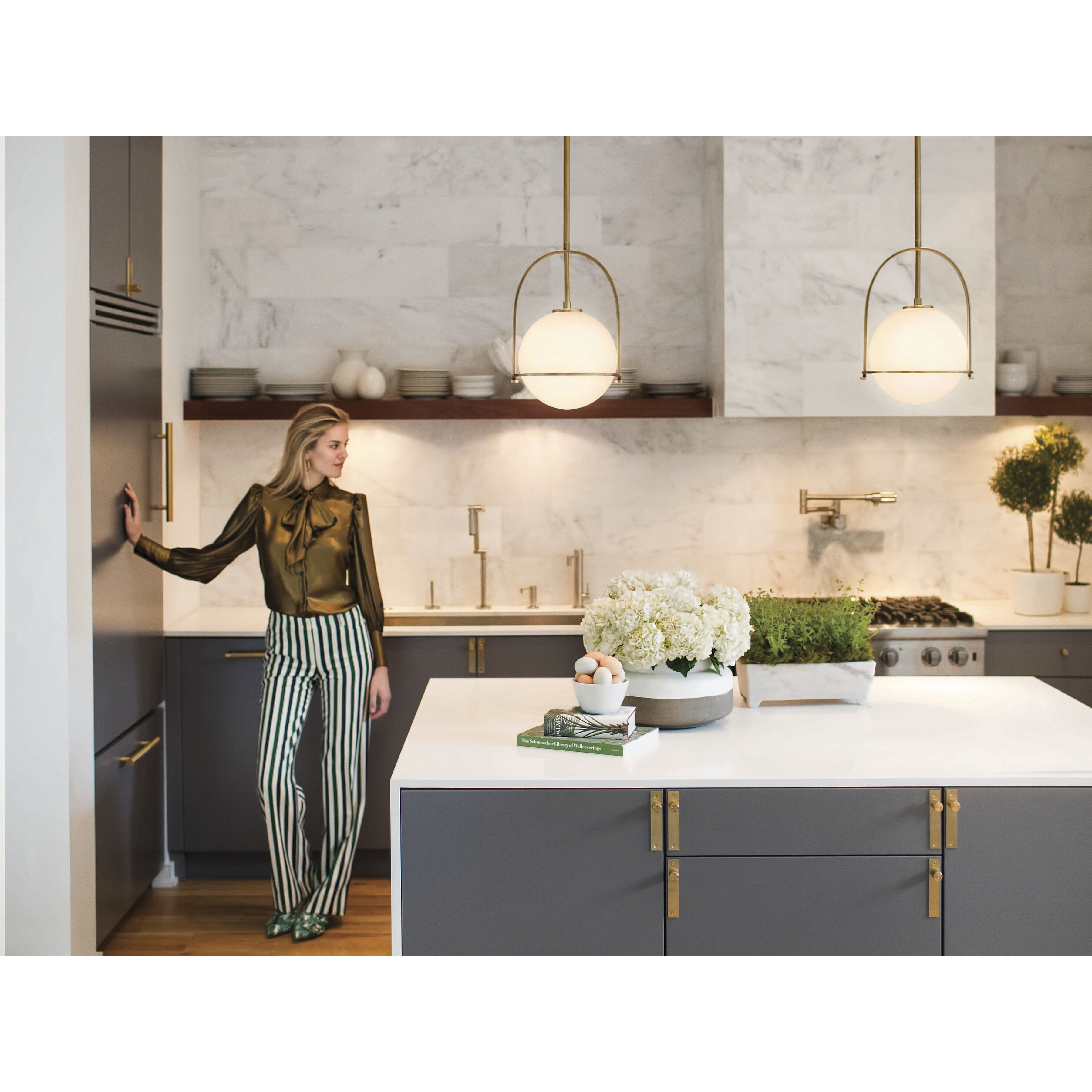 Somerset 1 Light 11.5 inch Heritage Brass Indoor Pendant Ceiling Light