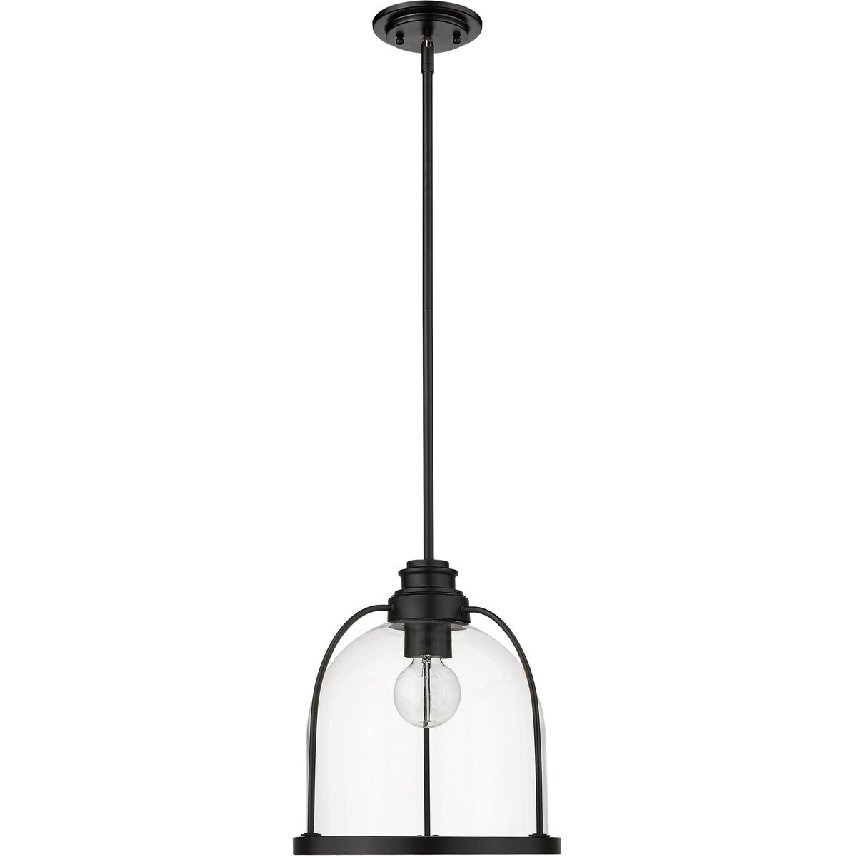 Stanton 1 Light 12 inch Matte Black Pendant Ceiling Light