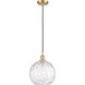 Ballston Athens Water Glass LED 10 inch Satin Gold Mini Pendant Ceiling Light