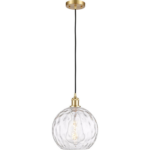 Ballston Athens Water Glass LED 10 inch Satin Gold Mini Pendant Ceiling Light