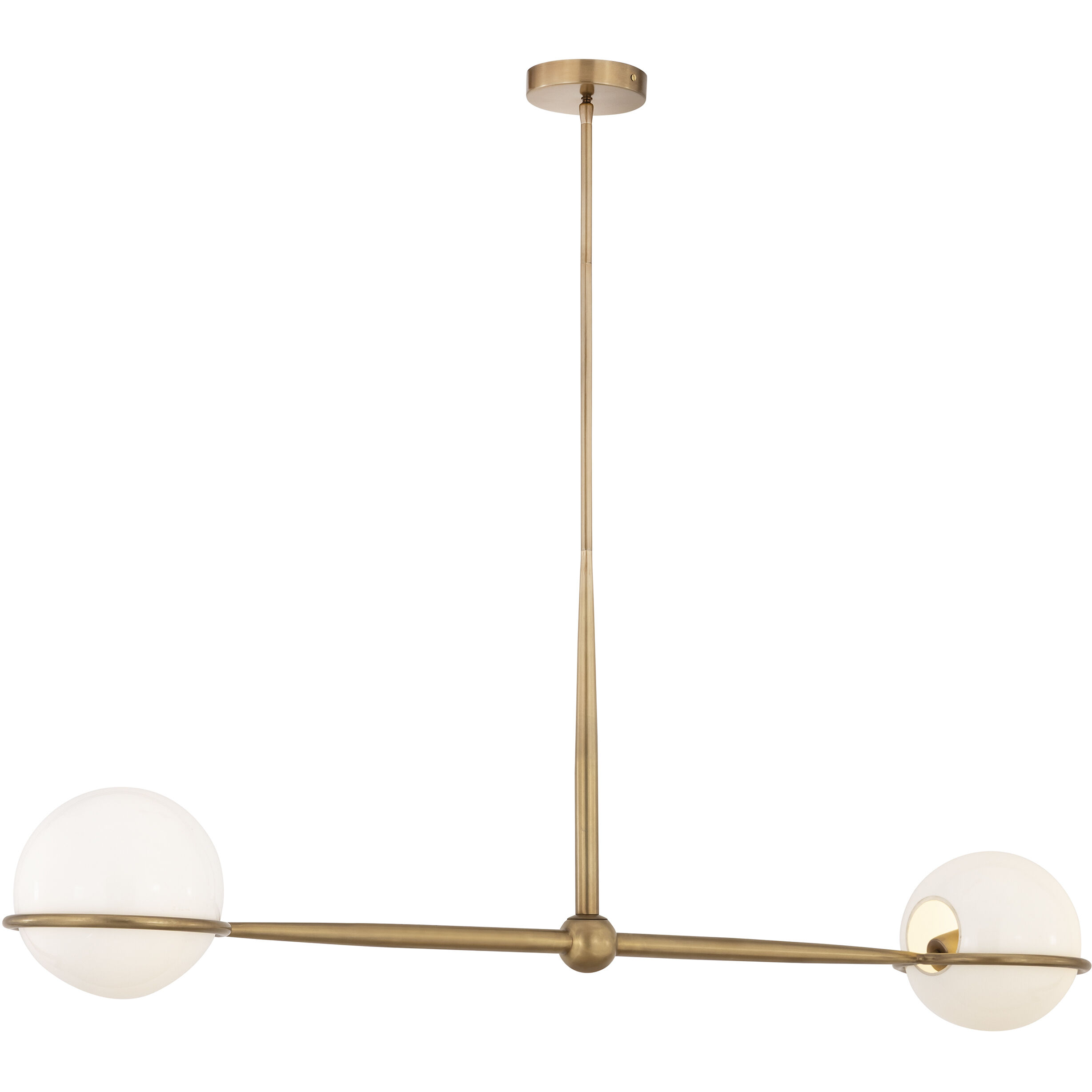 Orstyn 2 Light 52 inch Legacy Brass Linear Chandelier Ceiling Light