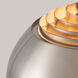 Half Dome 1 Light 5 inch Satin Nickel Wall Mounted Arc Lamp Wall Light