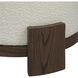 Chaves 18 inch Ivory and Dark Walnut Ottoman