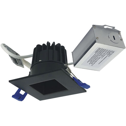 M2 Matte Black Mini Recessed Wet Location Downlight, Square Reflector