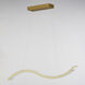 Edgewater LED 37.5 inch Gilded Brass Linear Chandelier Ceiling Light