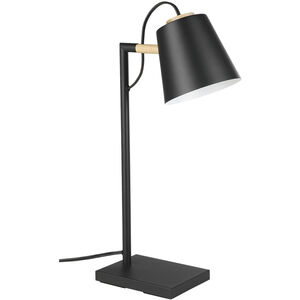 Lacey 19 inch 25.00 watt Structured Black Table Lamp Portable Light