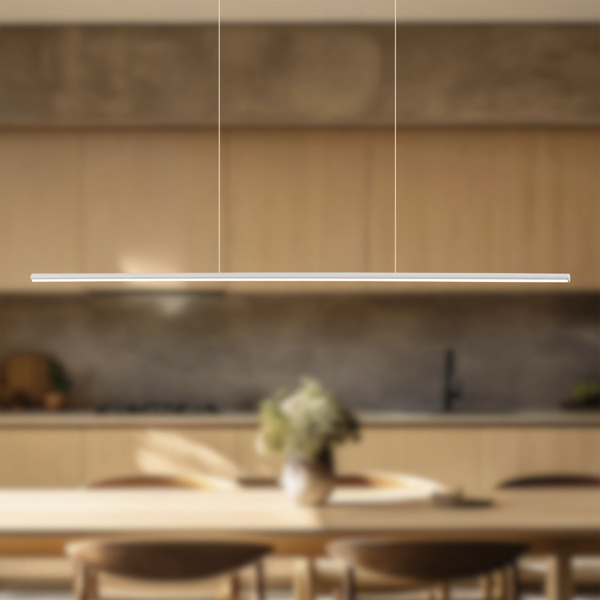 Chute LED 47.25 inch White Linear Pendant Ceiling Light