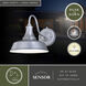 Dorado LED 9 inch Satin Silver and White Outdoor Wall