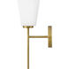 Bri 1 Light 8.25 inch Lacquered Brass Bath Light Wall Light