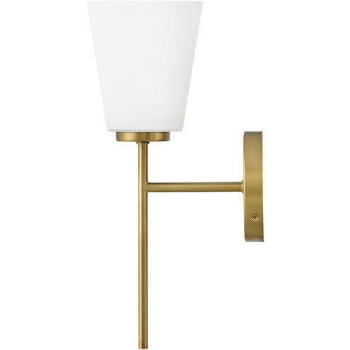 Bri 1 Light 8.25 inch Lacquered Brass Bath Light Wall Light