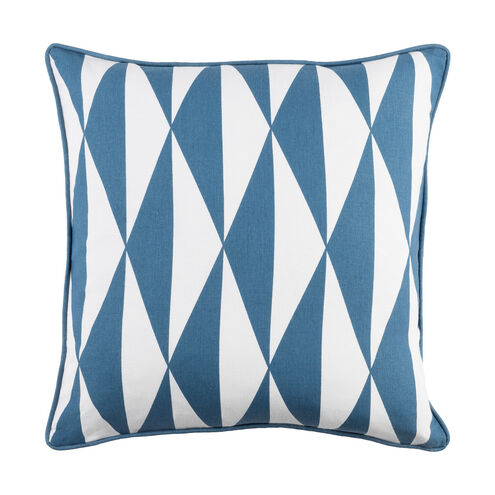 Inga 18 X 18 inch Bright Blue Pillow Kit, Square