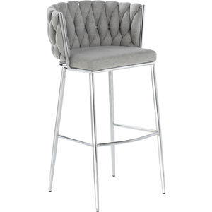 Woven Gray and Silver Chair