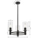 Downtown Urban Crown Point 3 Light 18 inch Satin Nickel Statement Pendant Ceiling Light in Plated Smoke