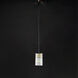 Sleek 1 Light 4 inch Antique Brass/Black Mini Pendant Ceiling Light