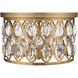 Dealey 4 Light 15.75 inch Heirloom Brass Flush Mount Ceiling Light