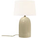 Luminance Collection - Kava 1 Light 22 inch Vanilla Gloss Table Lamp Portable Light in White, Form+Finish+Function