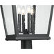 Raphael 4 Light 127 inch Sand Black Outdoor Post Mounted Fixture in Soft Sand Black
