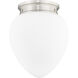 Gideon 1 Light 12.5 inch Brushed Nickel Flush Mount Ceiling Light