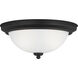 Geary 2 Light 12.5 inch Midnight Black Flush Mount Ceiling Light