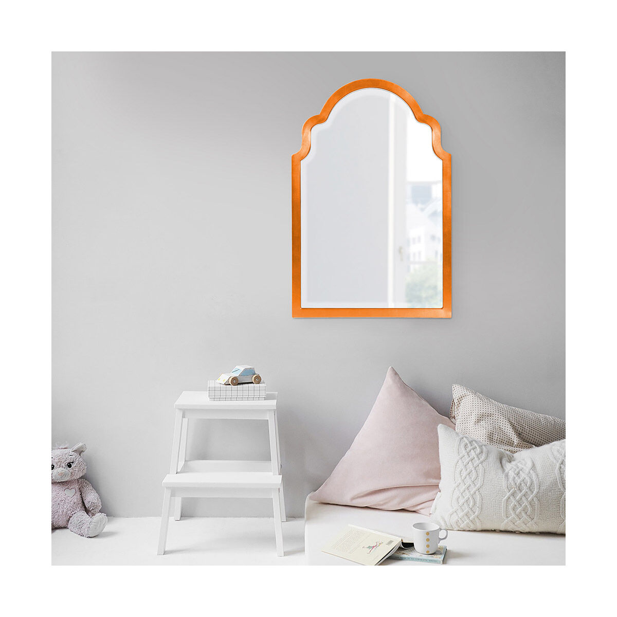 Sultan 36 X 24 inch Glossy Orange Wall Mirror 
