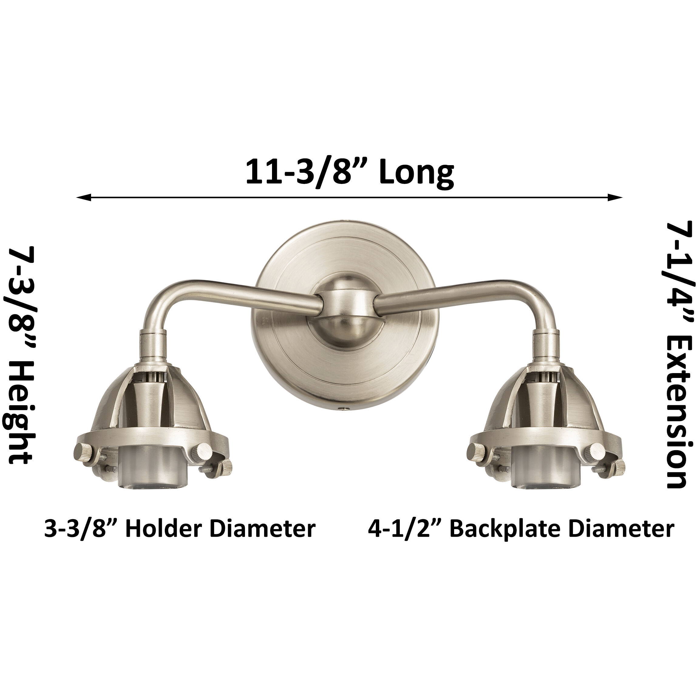 Nouveau 2 Canton LED 14 inch Brushed Brass Bath Vanity Light Wall Light in Clear Glass