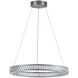 Chevron LED 23.62 inch Brushed Nickel Pendant Ceiling Light
