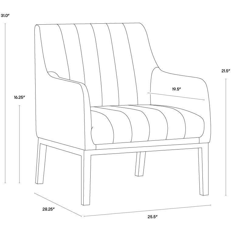 Wolfe Vintage Blue Lounge Chair