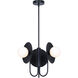 Mierka 3 Light 17.5 inch Black Chandelier Ceiling Light