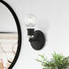 Lansdale 1 Light 5 inch Black with Brushed Nickel Accents Single Vanity Sconce Wall Light, Single