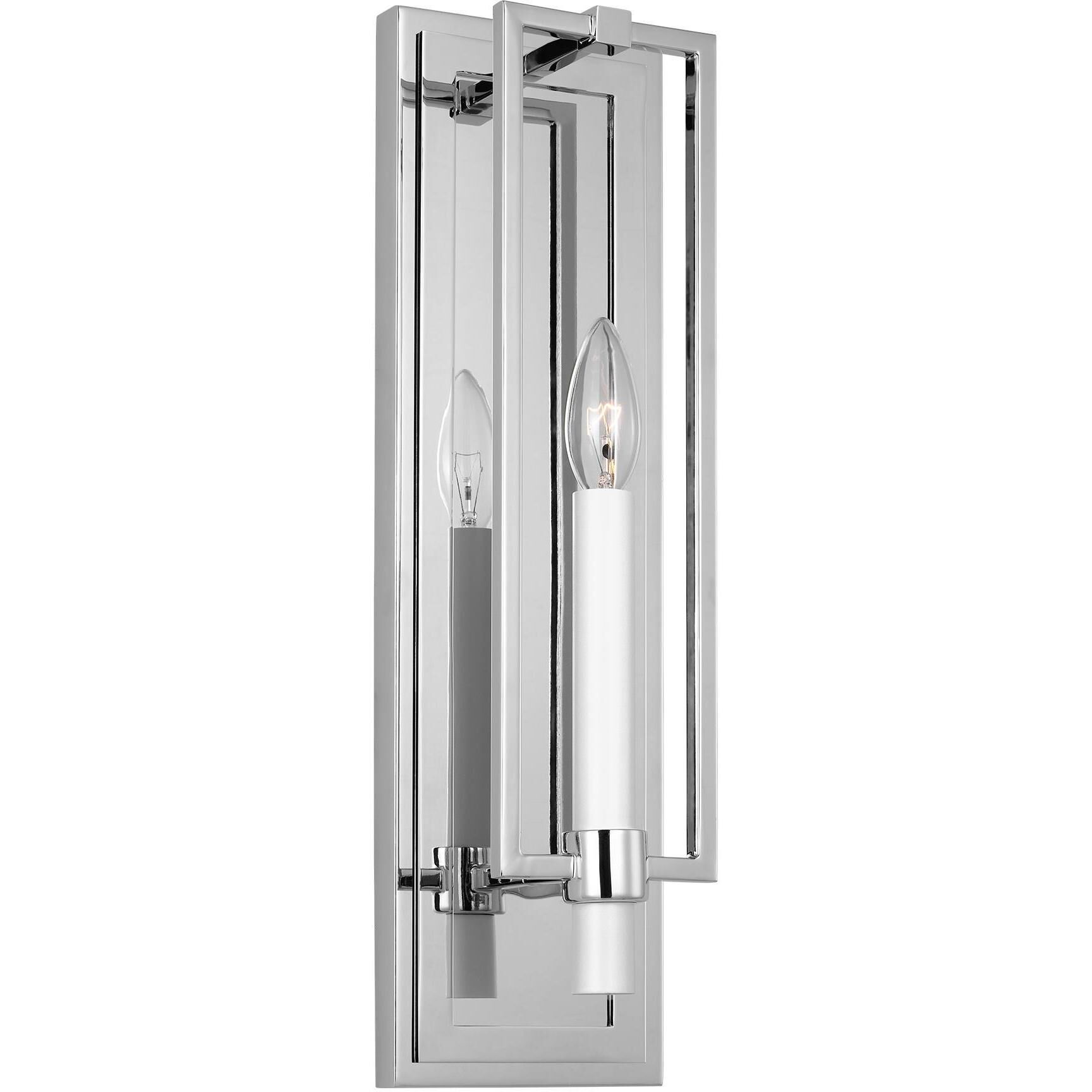 C&M by Chapman & Myers Marston Sconce Wall Light in Polished Nickel