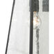 Logan 1 Light 16 inch Matte Black with Clear Outdoor Wall Sconce