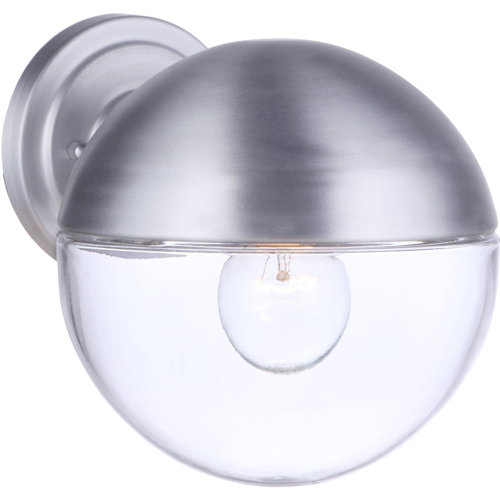 Evie Outdoor Wall Mount in Satin Aluminum, Medium