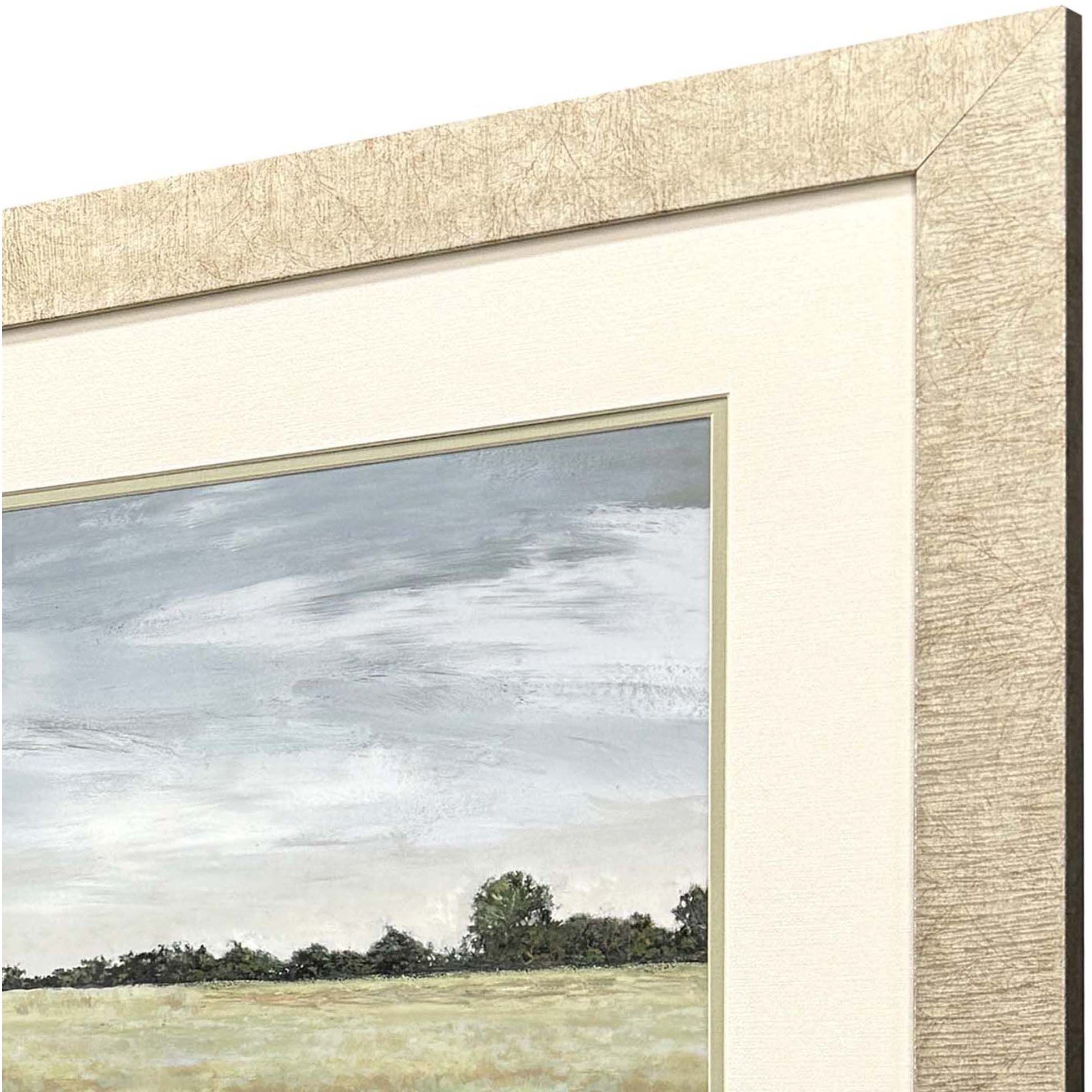 Quiet Meadow Green and Multi and Neutral and Blue Framed Art, Propac
