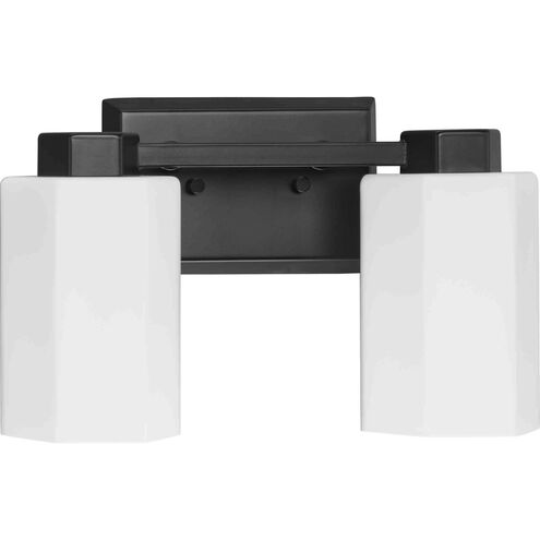 Estrada 2 Light 13.37 inch Matte Black Bathroom Vanity Light Wall Light