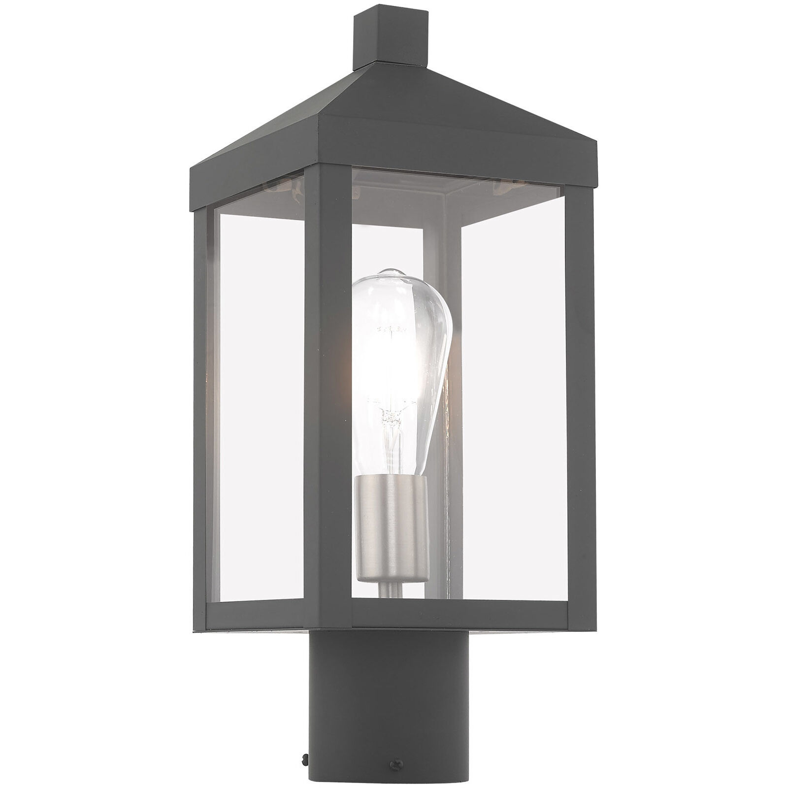 Nyack 1 Light 15 inch Scandinavian Gray Outdoor Post Top Lantern