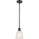 Ballston Brookfield LED 5.75 inch Oil Rubbed Bronze Pendant Ceiling Light in White Glass, Ballston