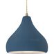 Radiance 1 Light 11.5 inch Antique Brass and Midnight Sky/Matte White Pendant Ceiling Light