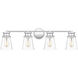 Haverfield 4 Light 33 inch Polished Chrome Bath Light Wall Light