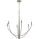 Jheni 6 Light 28 inch Brushed Nickel Chandelier Ceiling Light