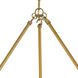 Calypso 6 Light 20 inch Vibrant Gold Chandelier Ceiling Light