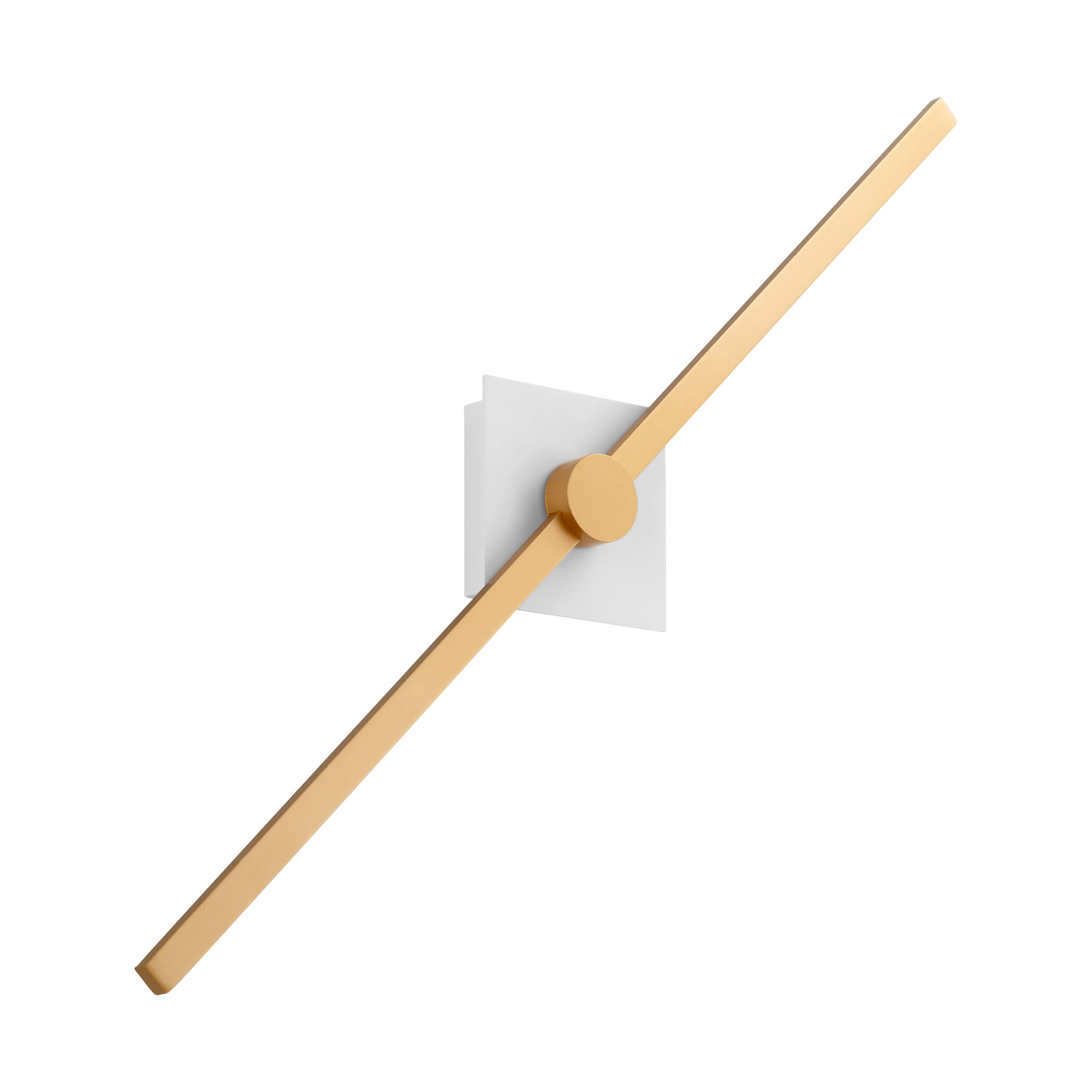 Zora 1 Light 32 inch White/Industrial Brass Vanity Light Wall Light