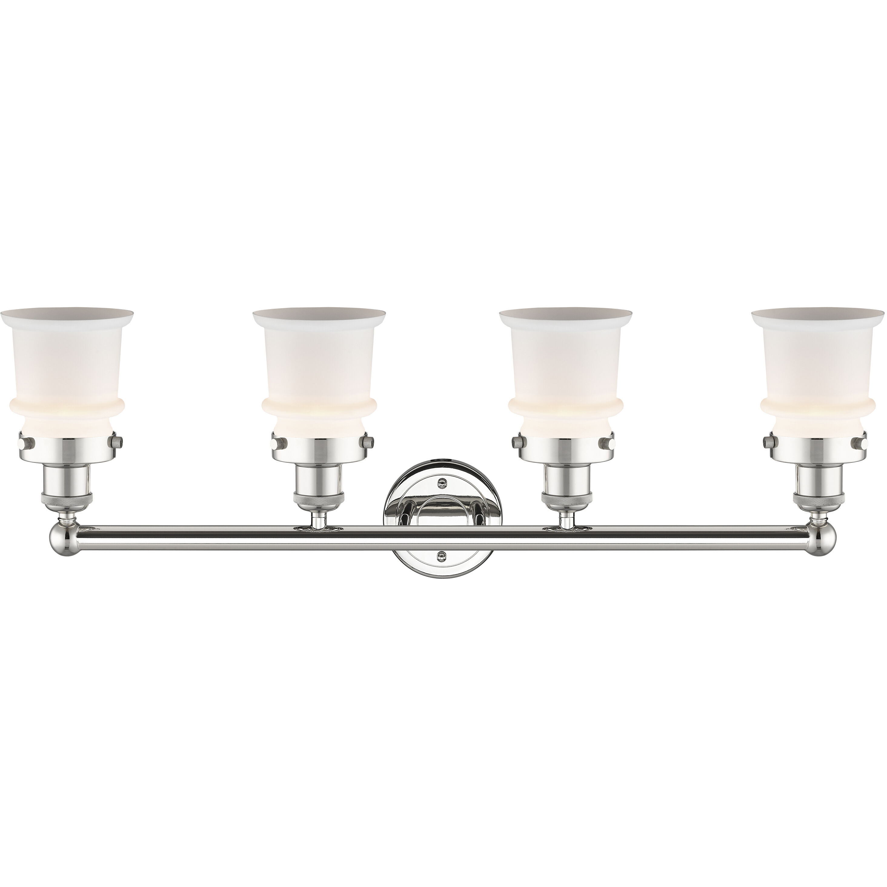 Canton 4 Light 32.25 inch Polished Nickel Bath Vanity Light Wall Light in Matte White