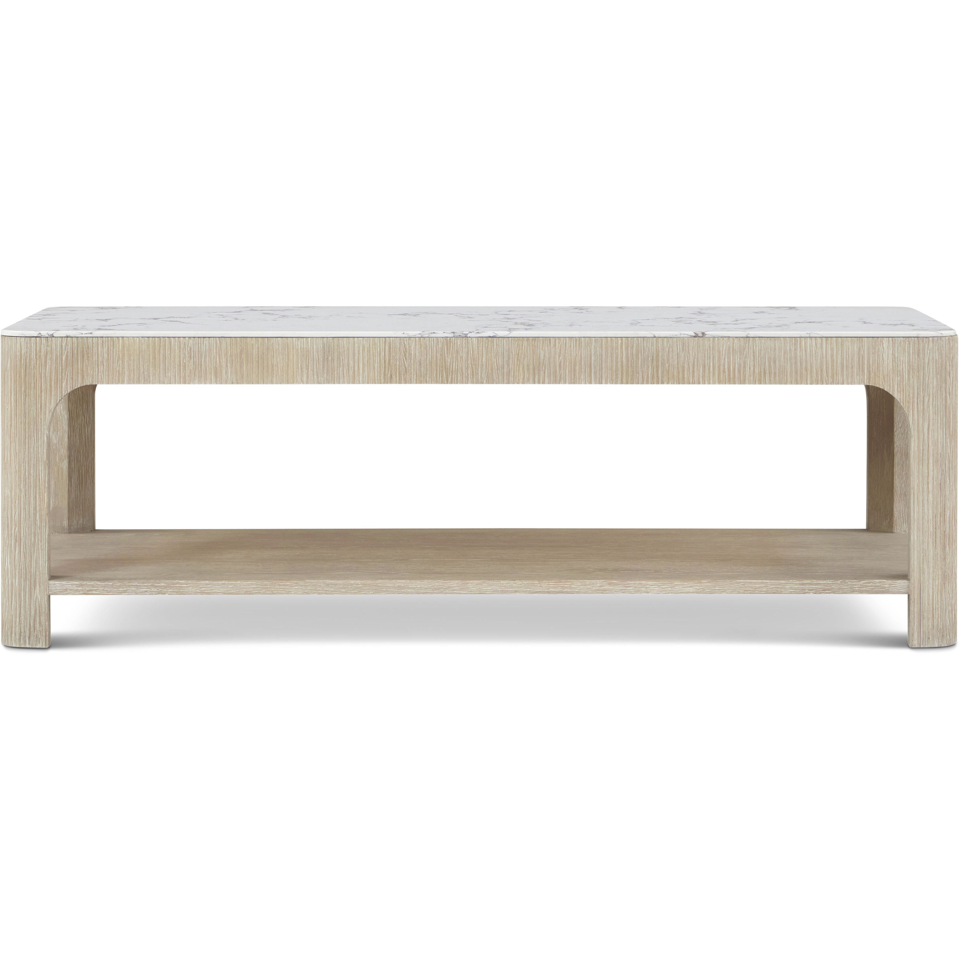 Horizon 52 X 26 inch Day Cocktail Table, Wooden with Marble Top