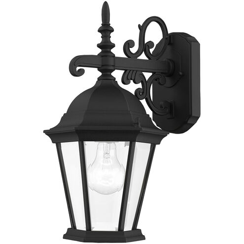 Hamilton 1 Light 15 inch Textured Black Outdoor Wall Lantern