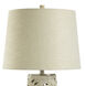 Hevea 28.5 inch 100 watt Weathered Cream and Brass Table Lamp Portable Light