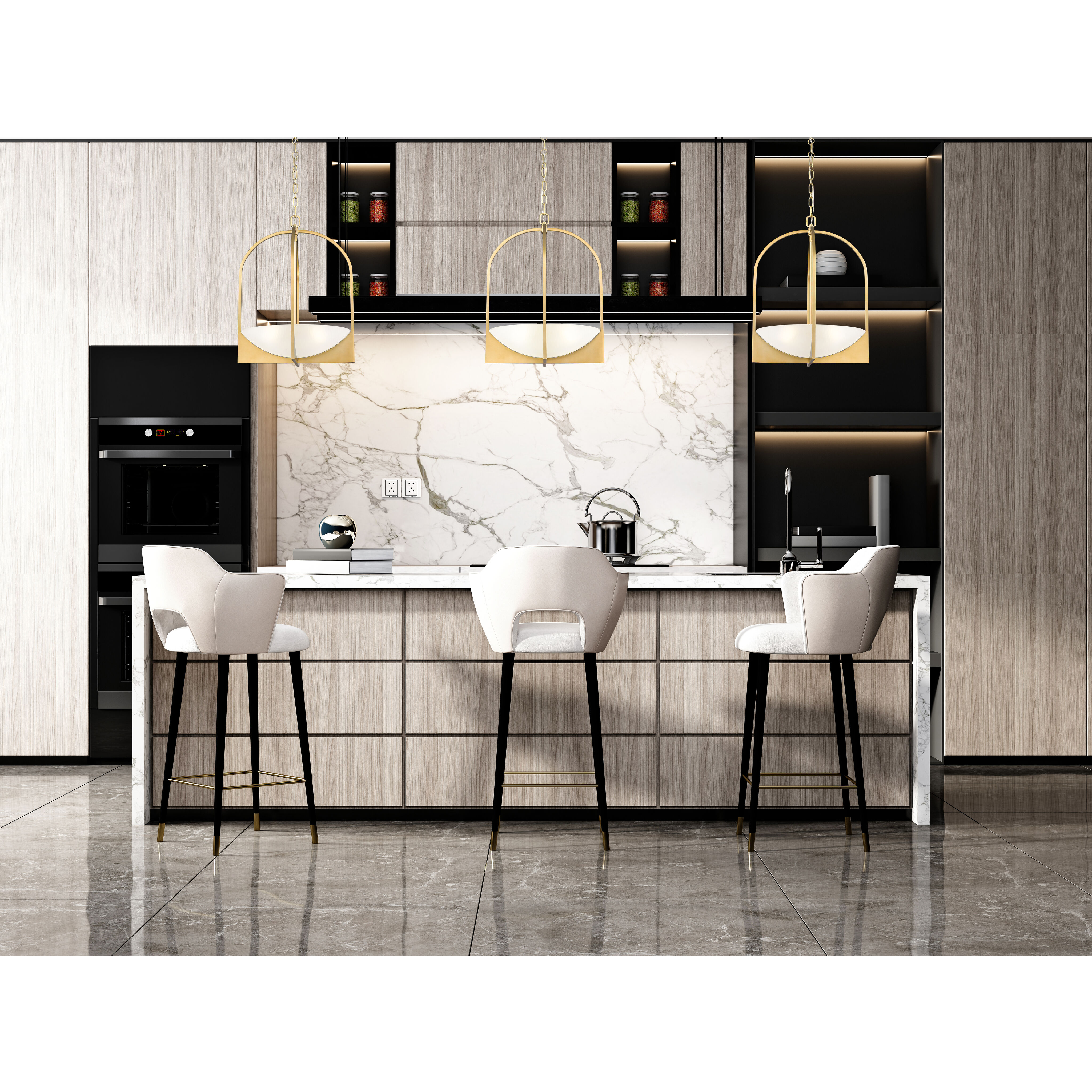 Devon 4 Light 18 inch Modern Gold Pendant Ceiling Light