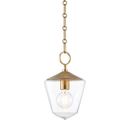 Greene 1 Light 8 inch Aged Brass Pendant Ceiling Light