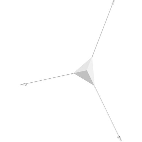 Abstract LED 41 inch Satin White Multi-Surface Mount Wall Light