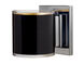 Pogo LED 5 inch Chrome ADA Mini Sconce Wall Light in Black/Inner Gold Foil Glass